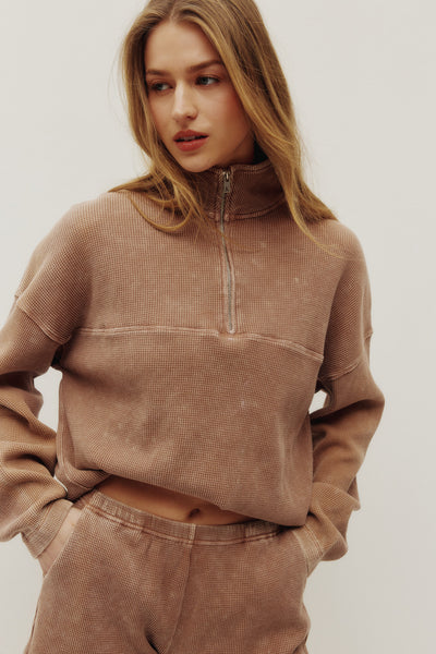 Bailey Waffle Zip up