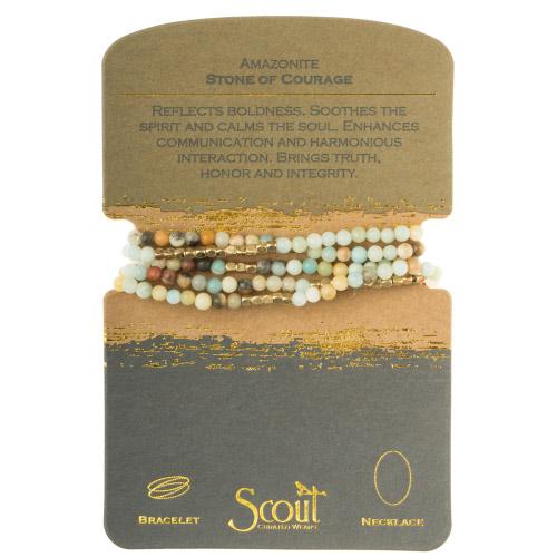 Stone Wrap Bracelet/Necklace | Amazonite