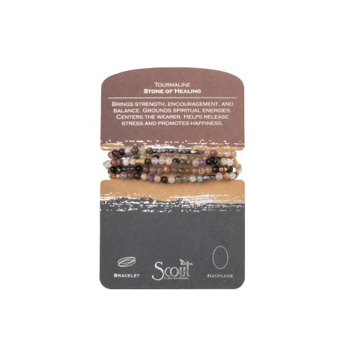 Stone Wrap Bracelet/Necklace | Tourmaline