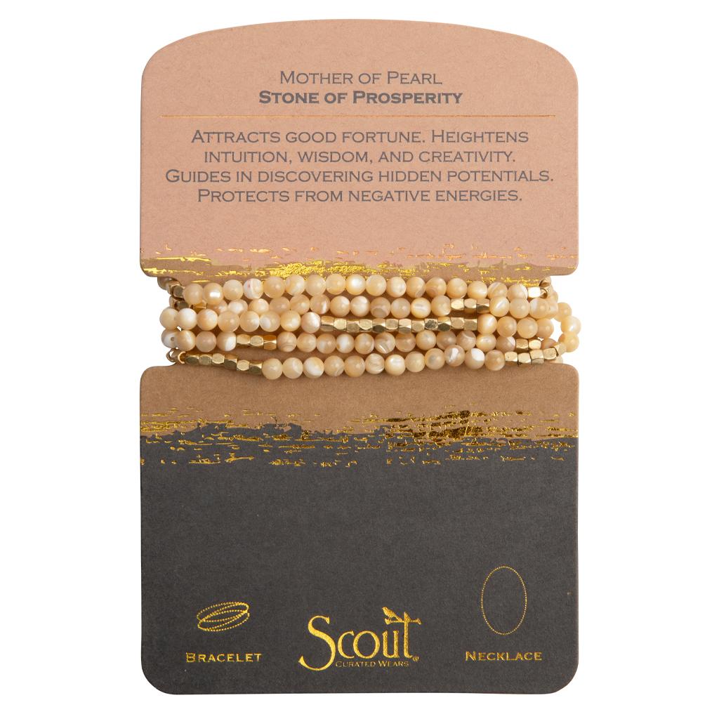 Stone Wrap Bracelet/Necklace | Mother Of Pearl