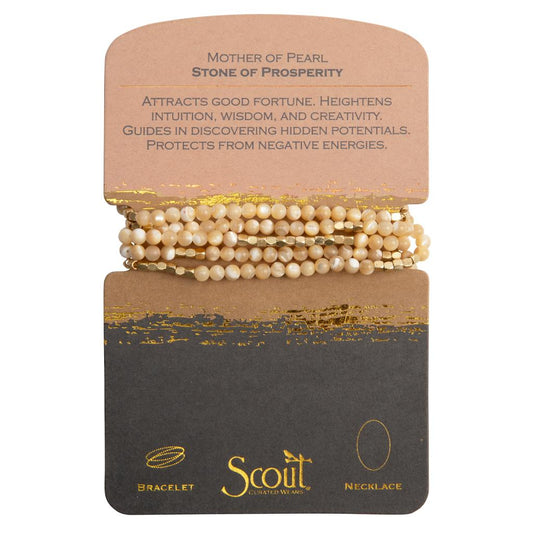 Stone Wrap Bracelet/Necklace | Mother Of Pearl
