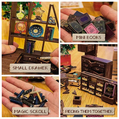 DIY Book Nook Kit: Magic Pharmacist With Dust Cover