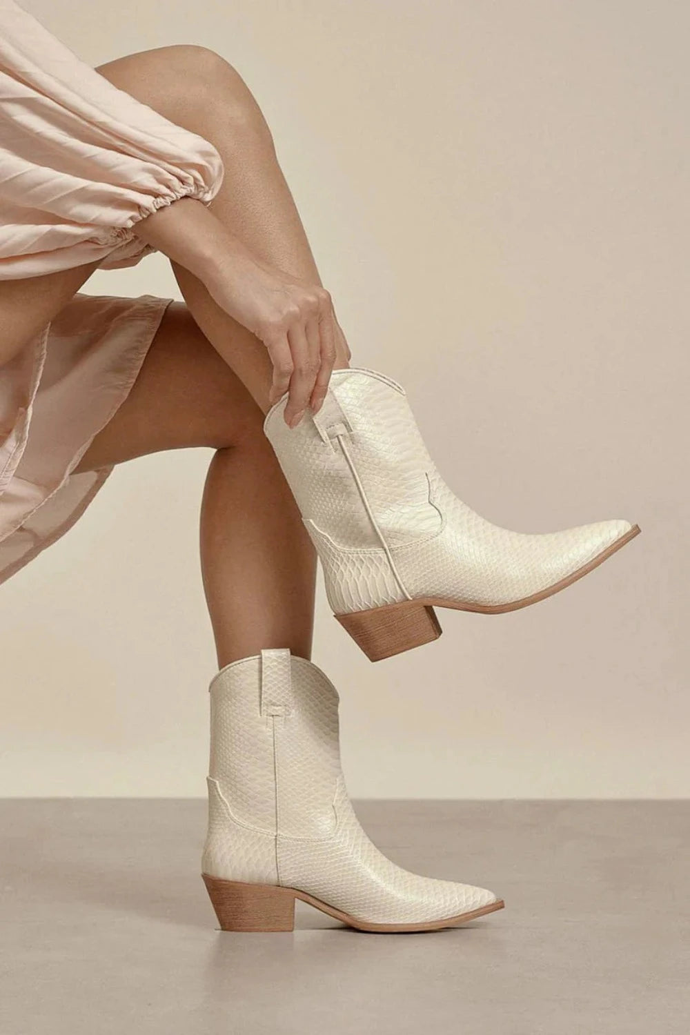 KARLIE Cowboy Boots | Ivory