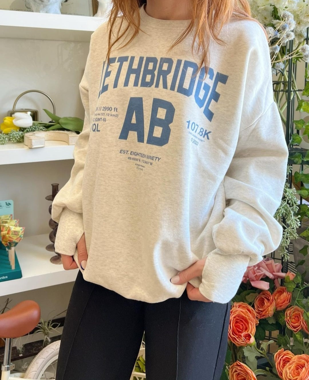 Lethbridge Sweatshirt | White and Blue