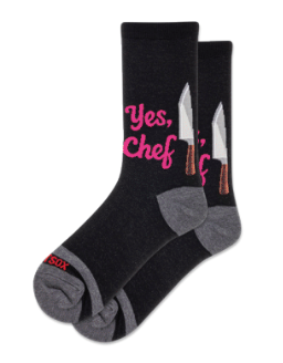 HOTSOX Women's Yes Chef Crew Socks