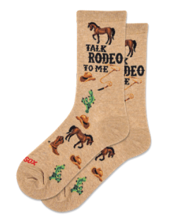 HOTSOX Women's Talk Rodeo To Me Crew Socks