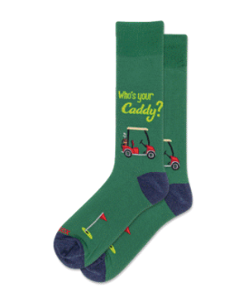 HOTSOX Men's "Who's Your Caddy?" Crew Socks
