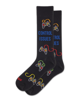HOTSOX Men's Control Issues Crew Socks