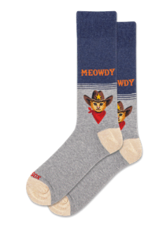 HOTSOX Men's Meowdy Crew Socks