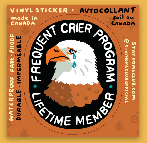 Frequent Crier Eagle Sticker | Waterproof Vinyl Sticker