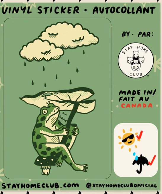 Leaf Umbrella Sticker | Waterproof Vinyl Sticker