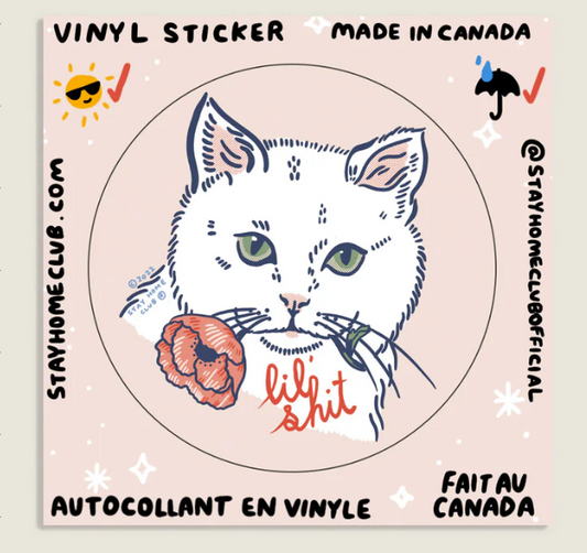 Lil Shit Cat Sticker | Waterproof Vinyl Sticker