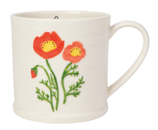 Poppy Embossed Mug