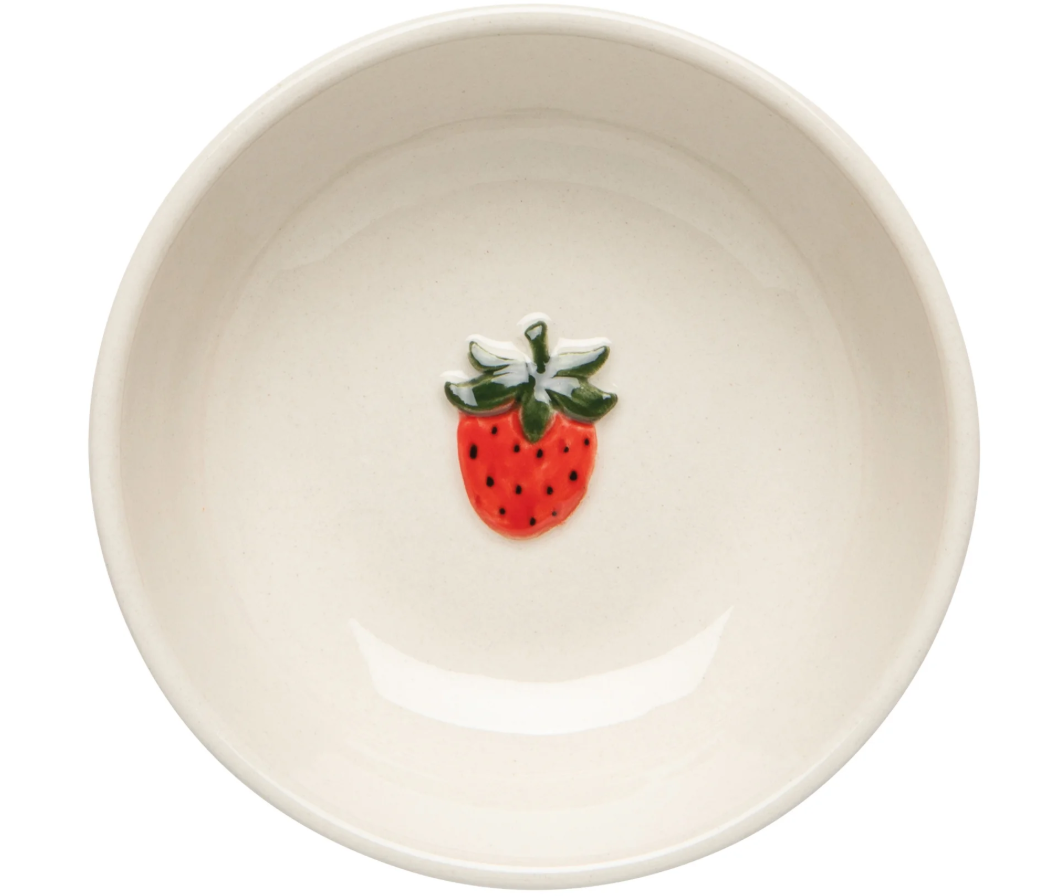 Strawberry Embossed Pinch Bowl 3 Inch