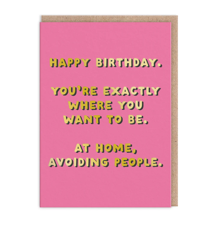 Avoiding People Greeting Card