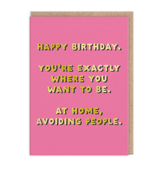 Avoiding People Greeting Card