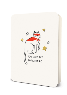 You Are My Superhero Deluxe Greeting Card