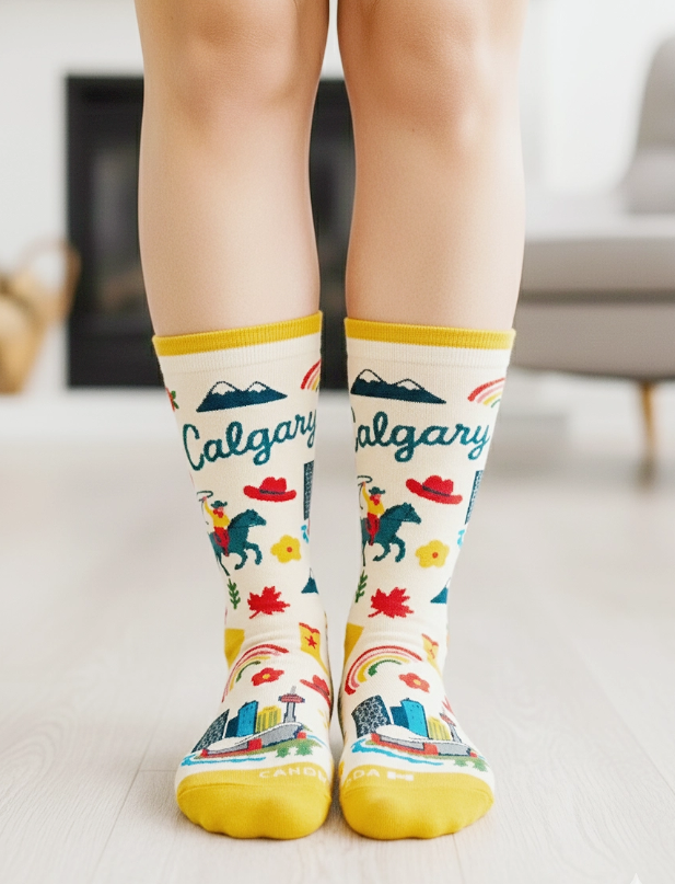 Calgary Canada Crew Socks