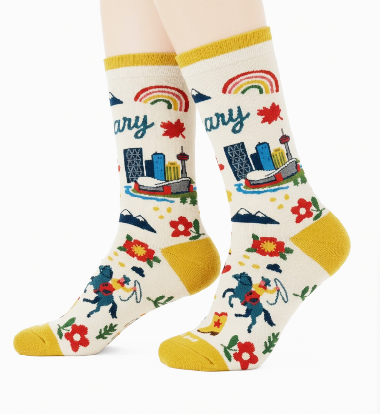 Calgary Canada Crew Socks