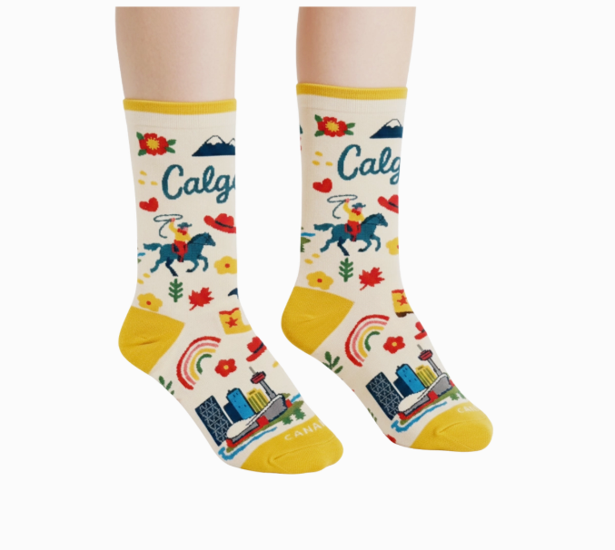 Calgary Canada Crew Socks
