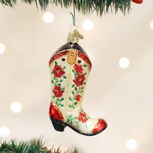 Christmas Cowgirl Boot