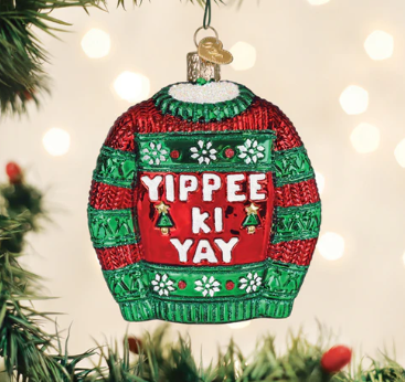 Yippee Ki Yay Sweater Ornament