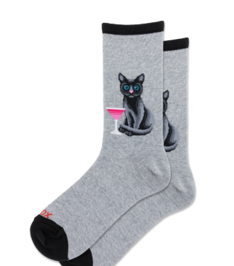 Women's Hotsox -Meowtini socks