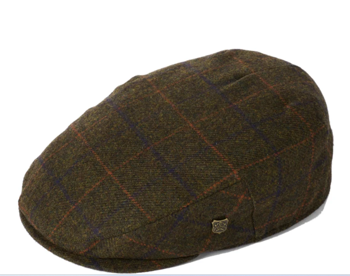 Failsworth Cambridge Wool Country Flat Cap Dark Green 1479