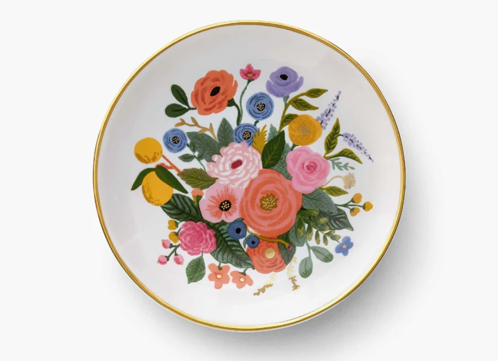 Garden Party Bouquet Porcelain Ring Dish