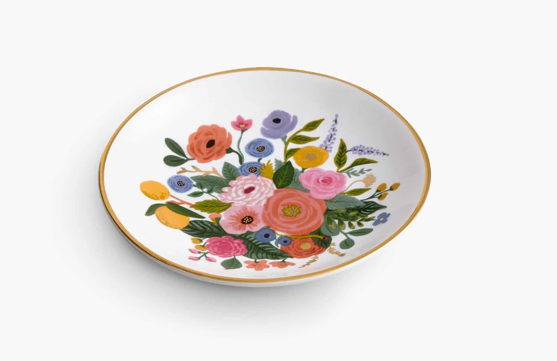 Garden Party Bouquet Porcelain Ring Dish