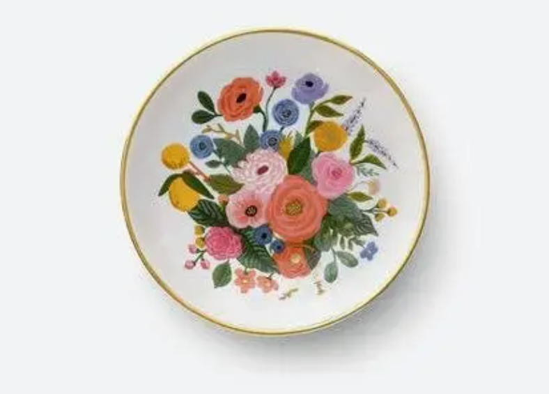 Garden Party Bouquet Porcelain Ring Dish