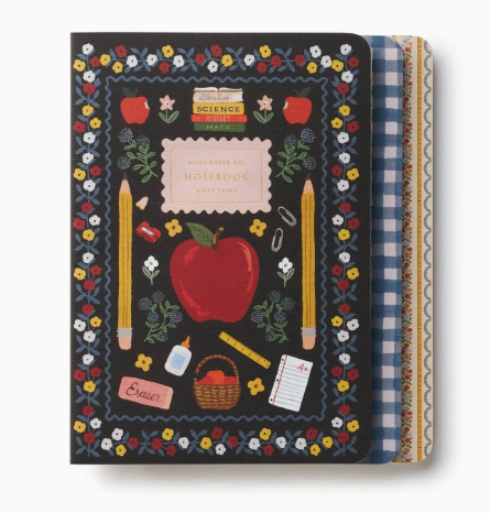 Assorted Set of 3 Schoolhouse Notebooks