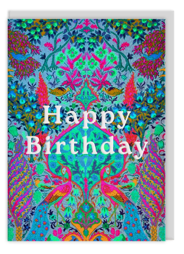 Neon floral Greeting Card