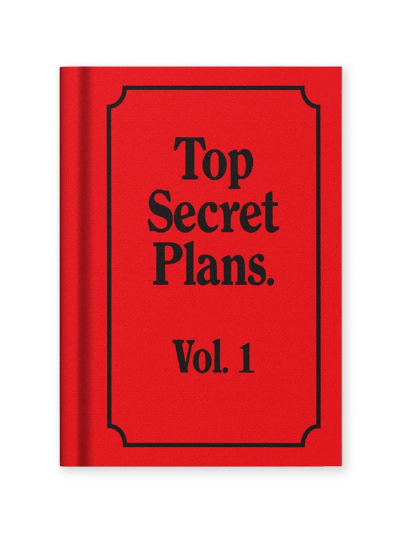 Top Secret Plan A7 Fabric Hardback notebook