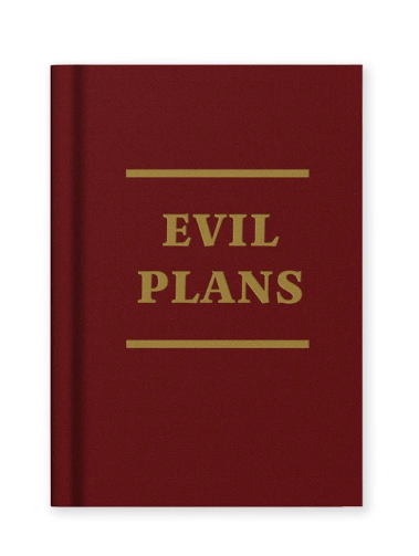 Evil Plans A7 Fabric Hardback notebook