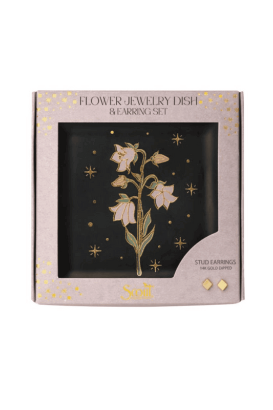 Jewelry Dish & Earring Set | Flower