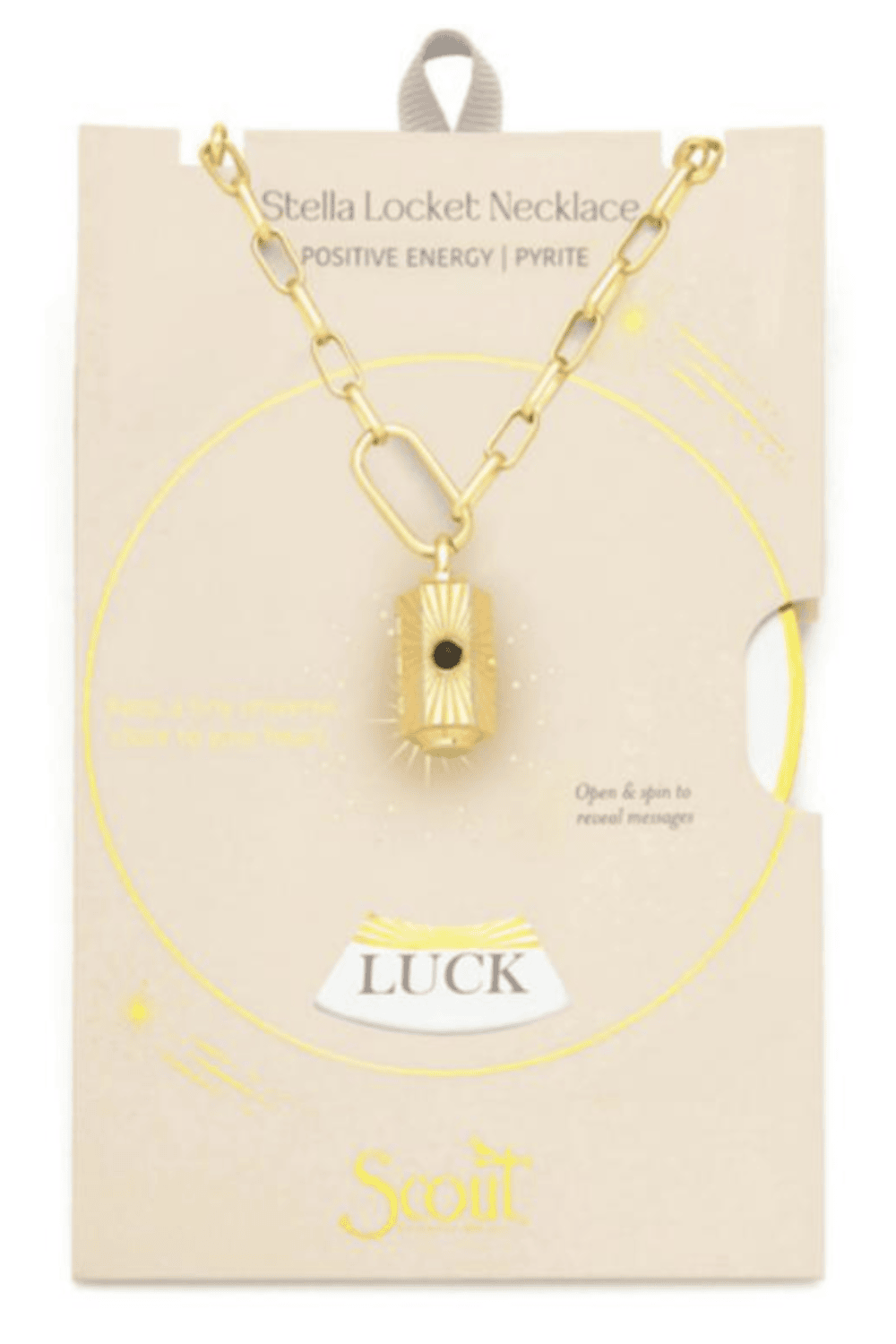 Stella Locket Necklace | Pyrite