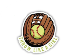 Throw Like a Girl Sticker