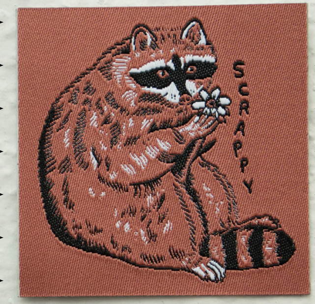 Scrappy Raccoon | Woven Sticky Patch