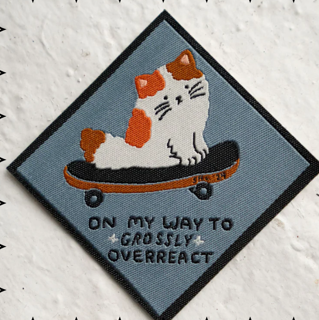 On my way to Overreact | Woven Sticky Patch