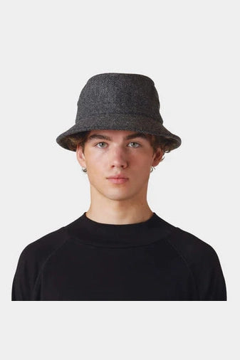 Warmth Hat- Grey Herringbone