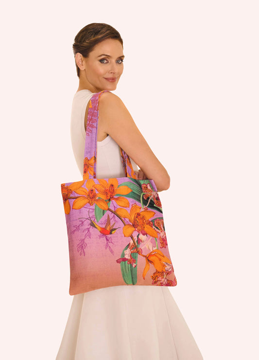 Canvas Tote Bag - Botany Bliss - Lavender