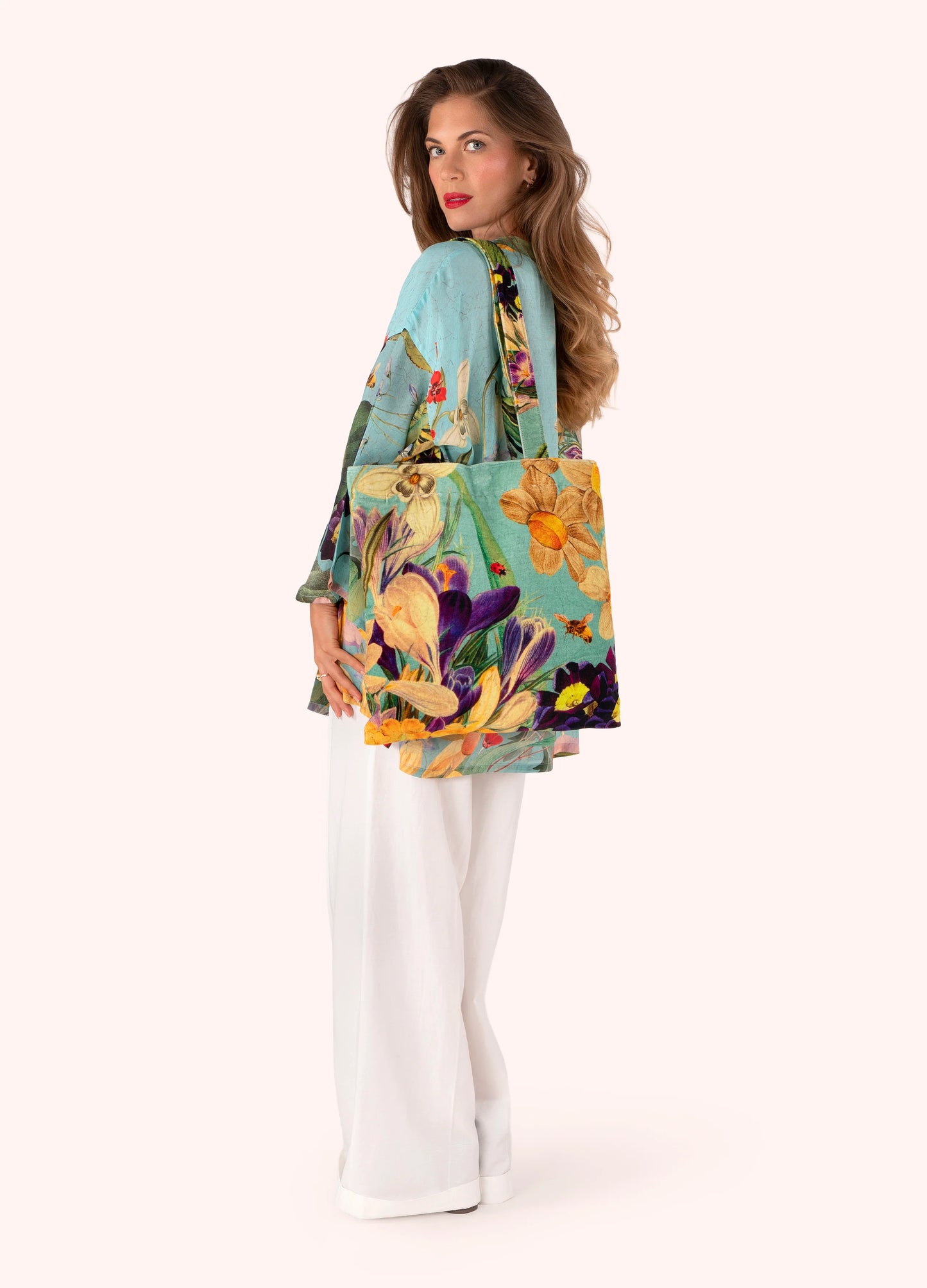 Velvet Tote Bag - Spring Flora