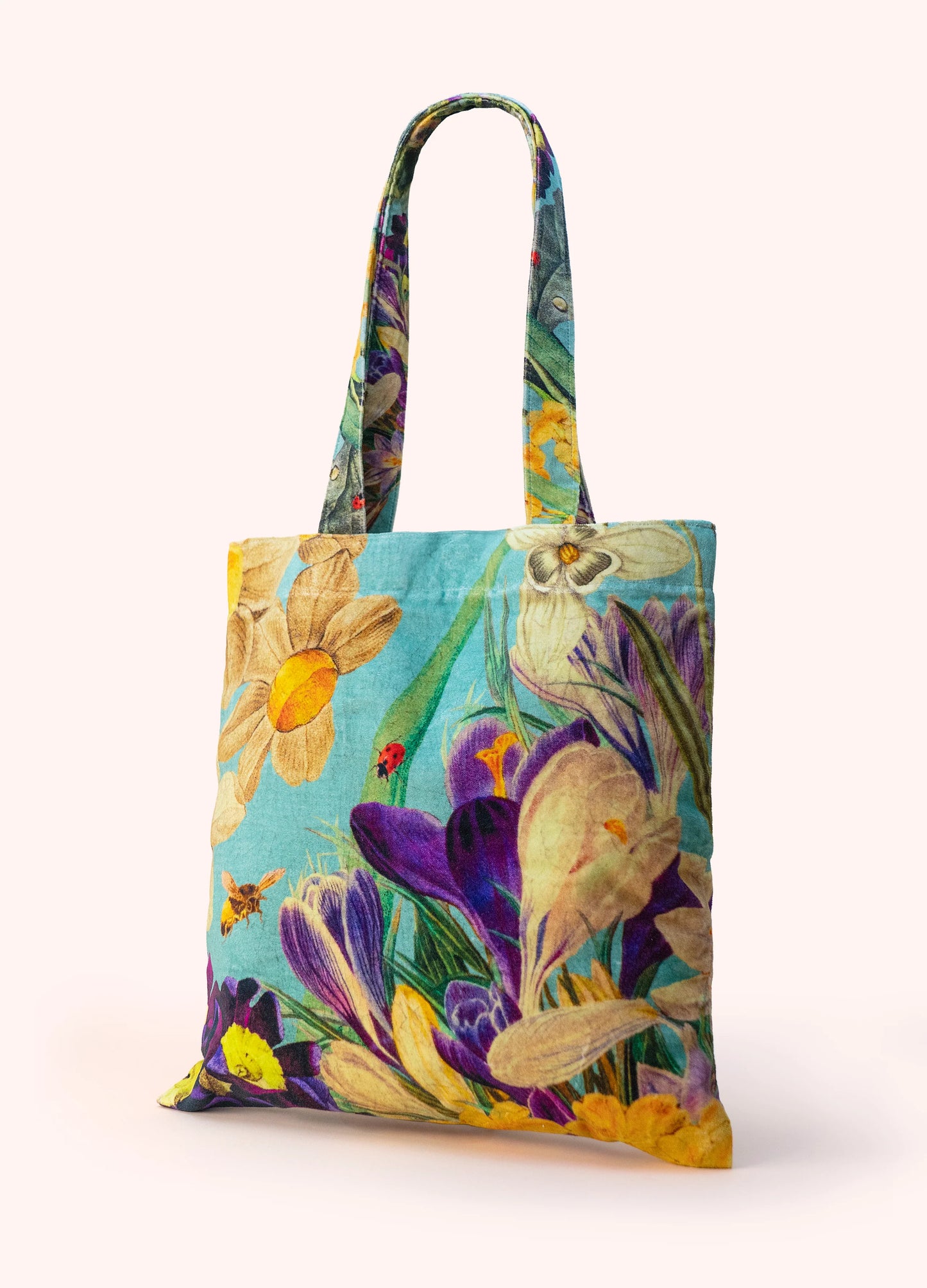 Velvet Tote Bag - Spring Flora