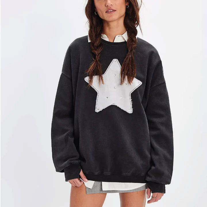 Rhinestone Star Sweatshirt