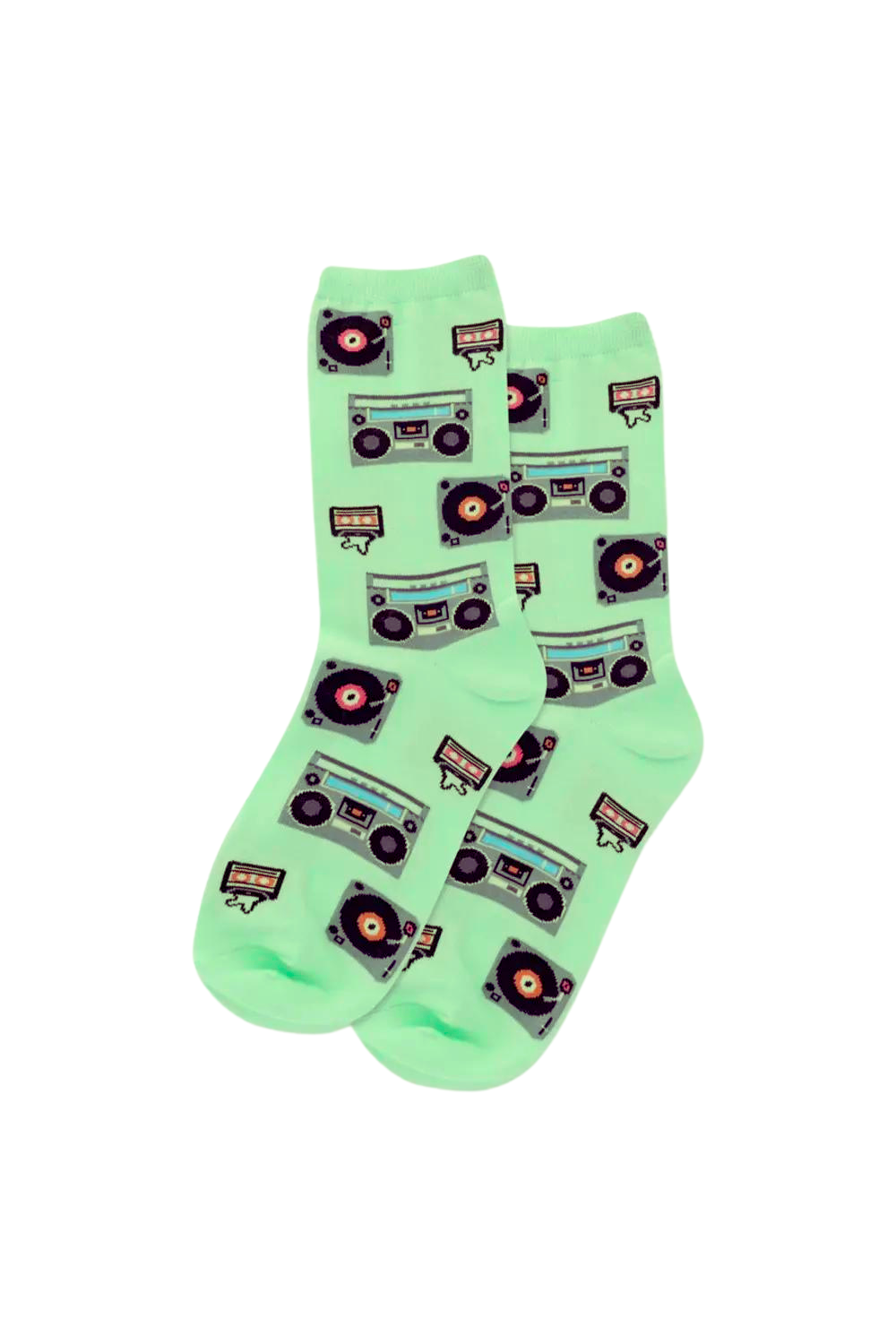 HOTSOX Women's Retro Music Crew Socks