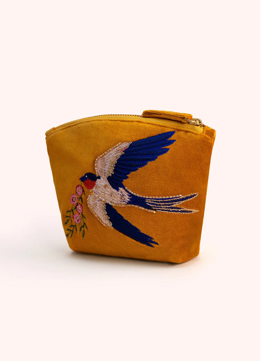 Velvet Mini Pouch - Swallow