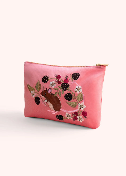 Velvet Zip Pouch - Mouse