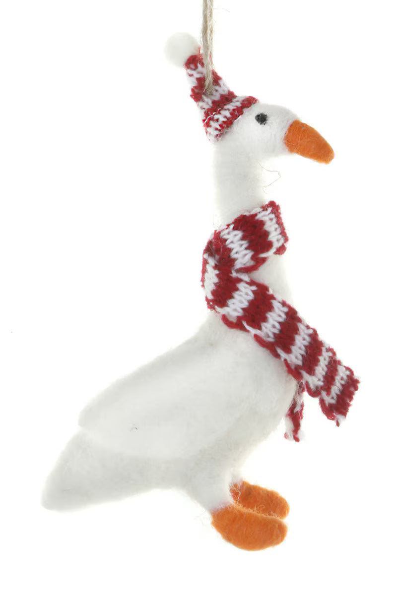 Festive Goose Ornament