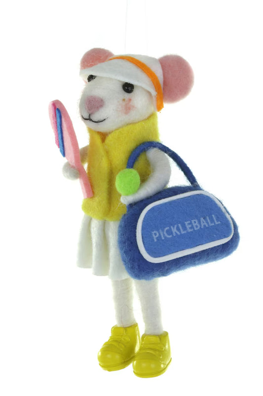 Pickleball Mouse Ornament